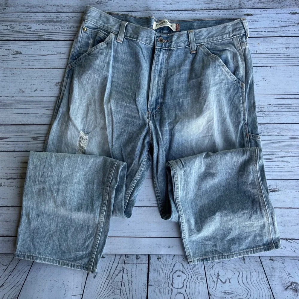 Vintage Levis Carpenter Loose Straight Y2K‎ Jeans Mens 36x30 Light Wash Denim